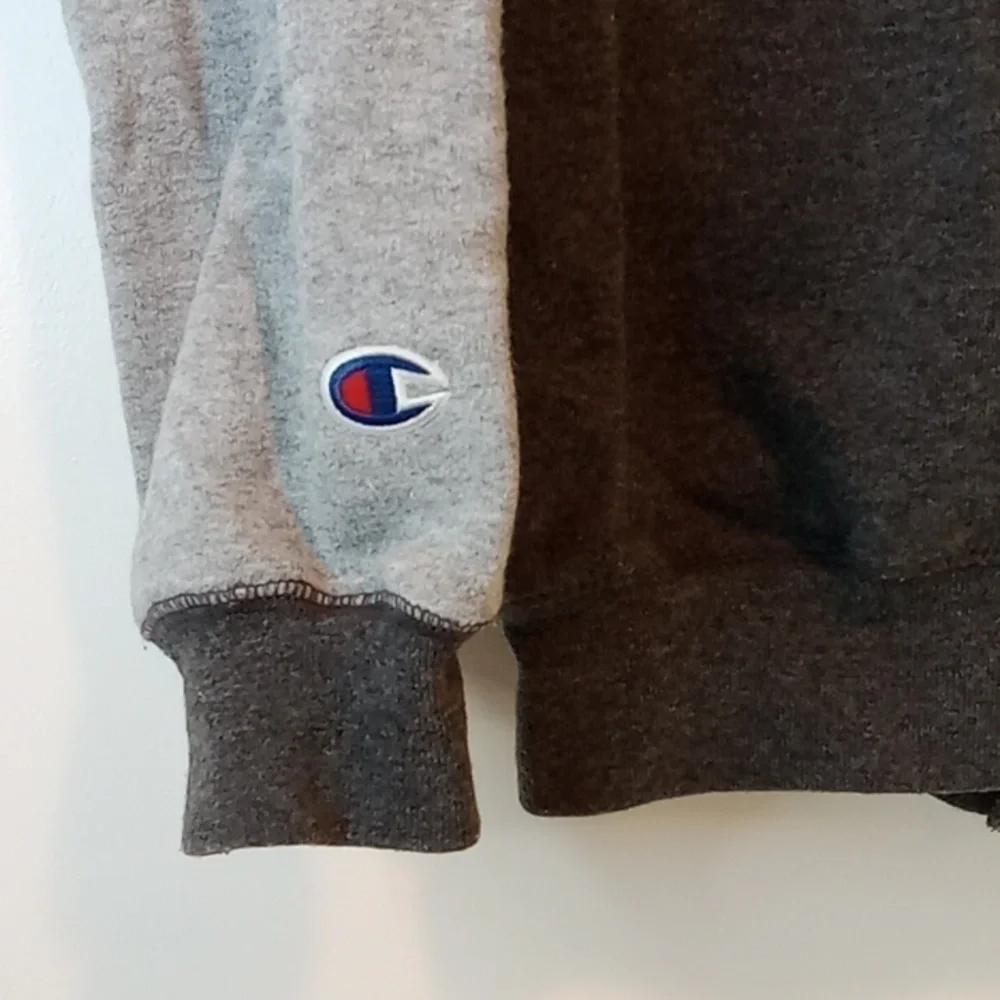 Vintage Champion Eco Fleece Full Zip Hoodie NCAA Kansas Jayhawks Youth Sz Med/8